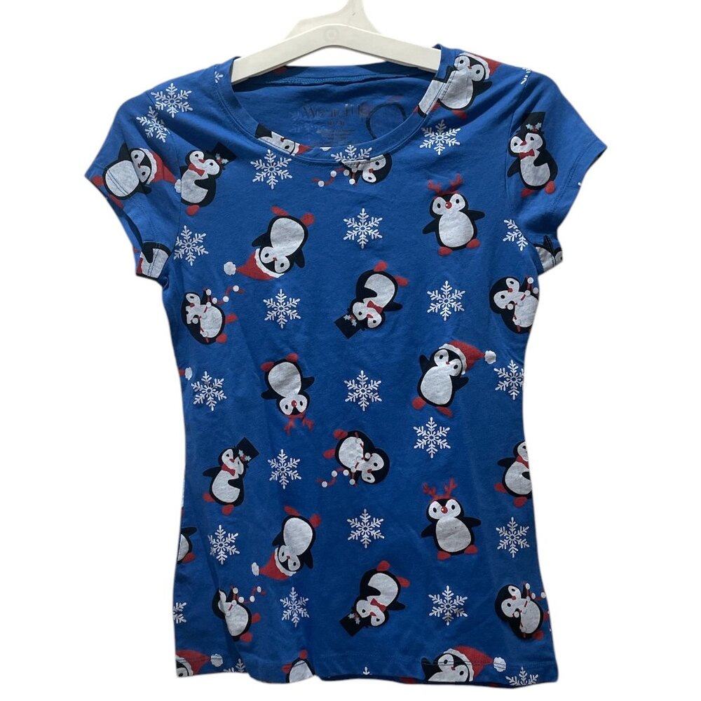Women's Short Sleeve Tee, Wound Up, M (7-9), Blue, NWOT